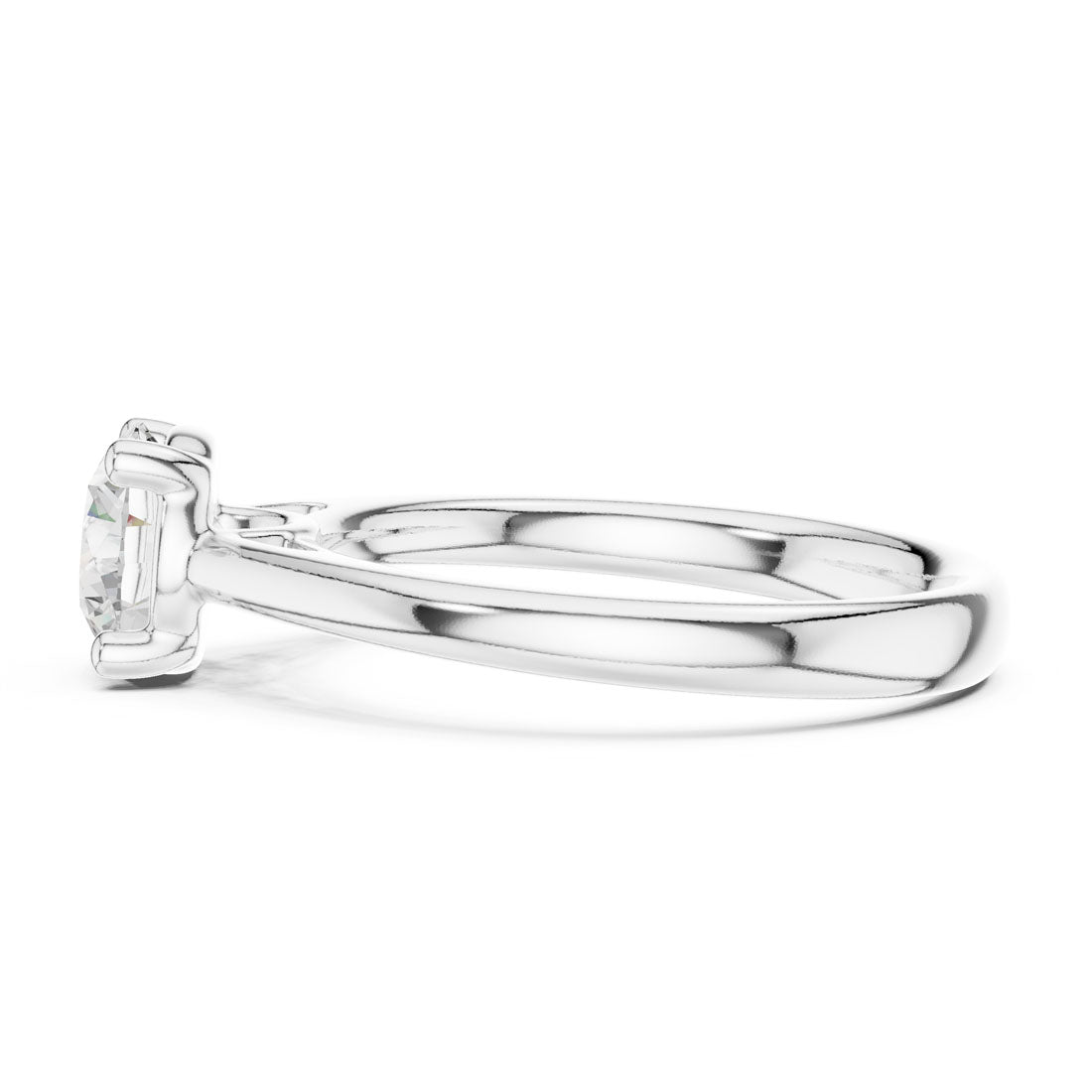 1.10 Ct. Round Diamond Solitaire with Classic Polished Band (DDLR-630) 11