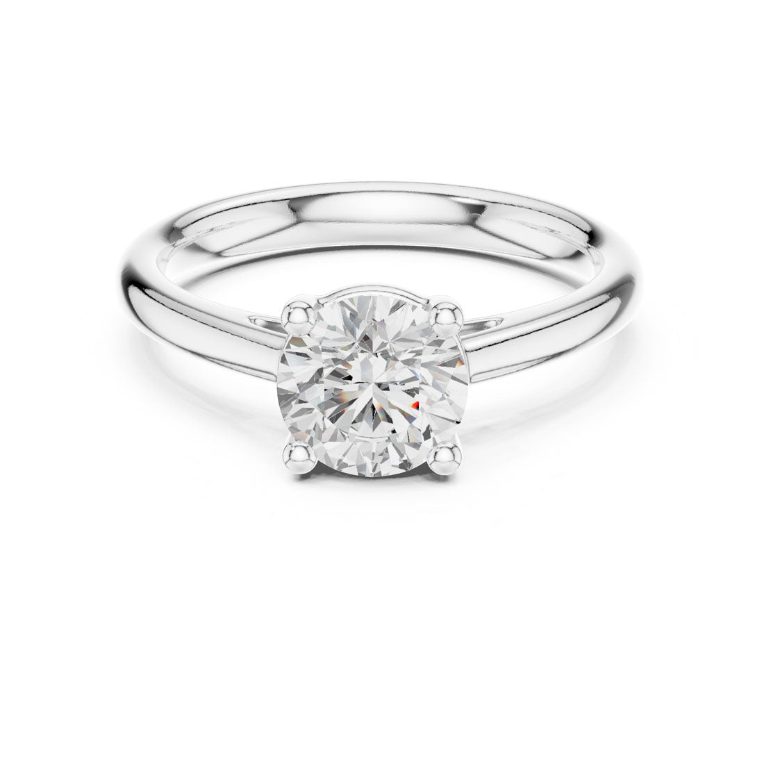 1.10 Ct. Round Diamond Solitaire with Classic Polished Band (DDLR-630) 5