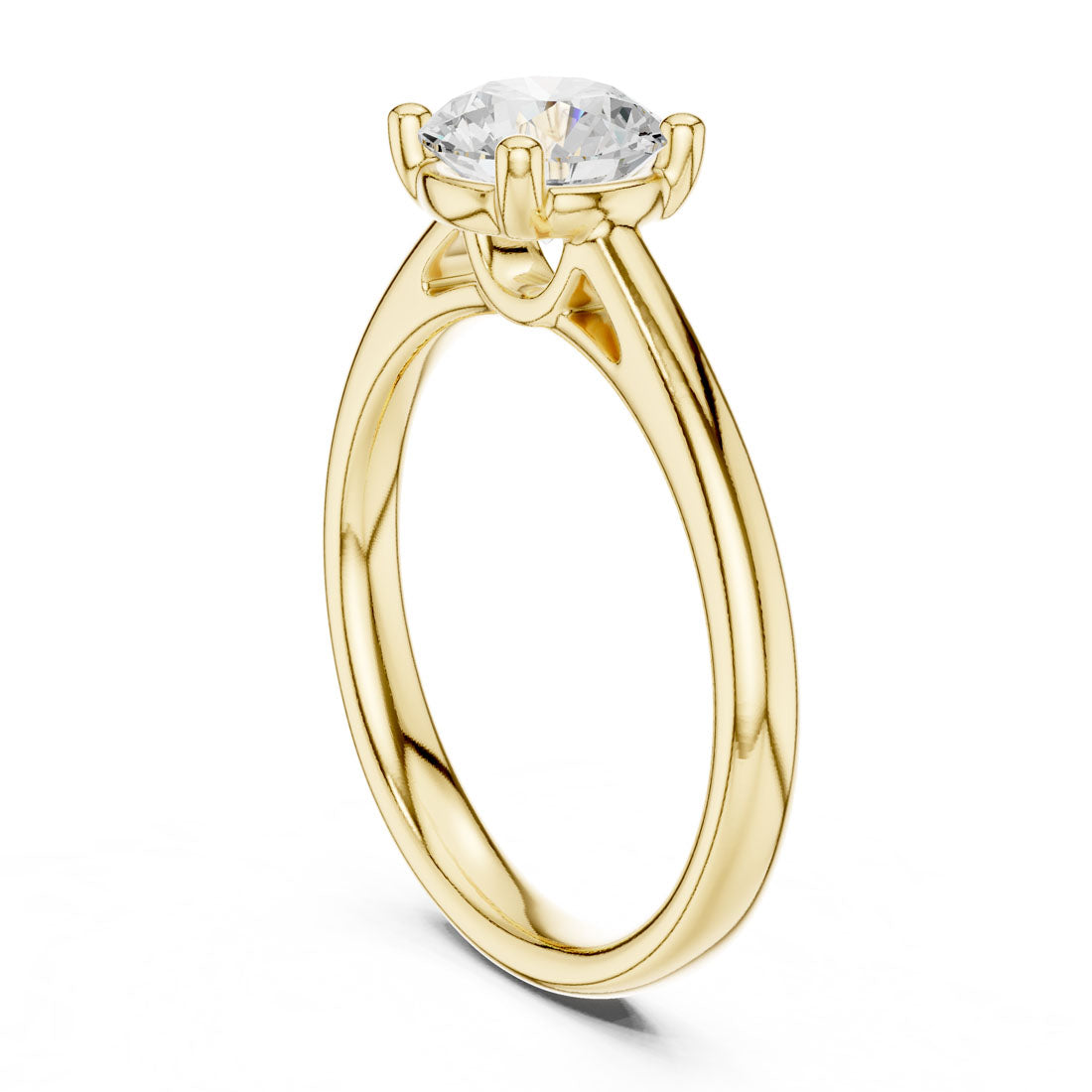 1.10 Ct. Round Diamond Solitaire with Classic Polished Band (DDLR-630) 3