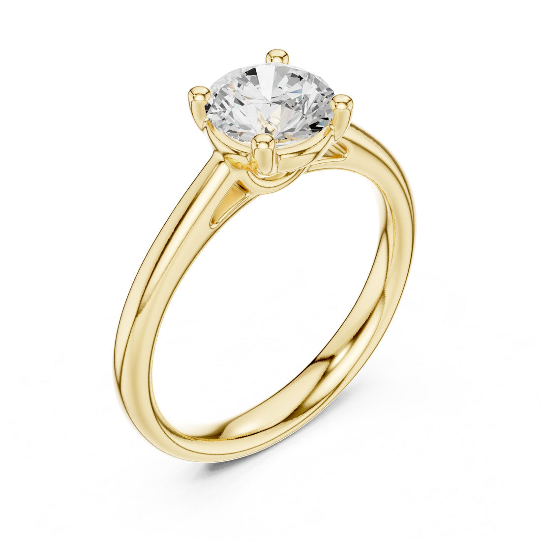 1.10 Ct. Round Diamond Solitaire with Classic Polished Band (DDLR-630)