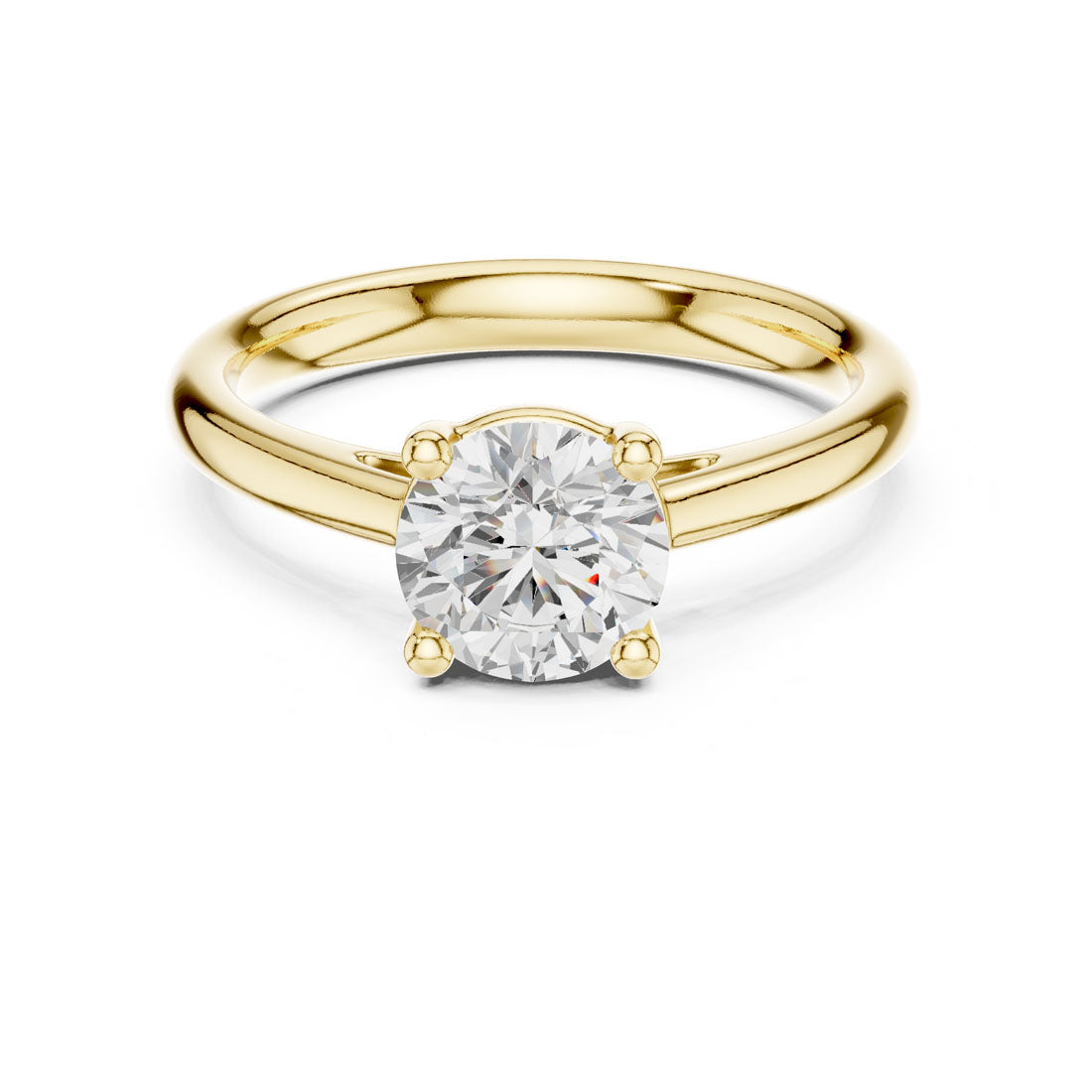 1.10 Ct. Round Diamond Solitaire with Classic Polished Band (DDLR-630)