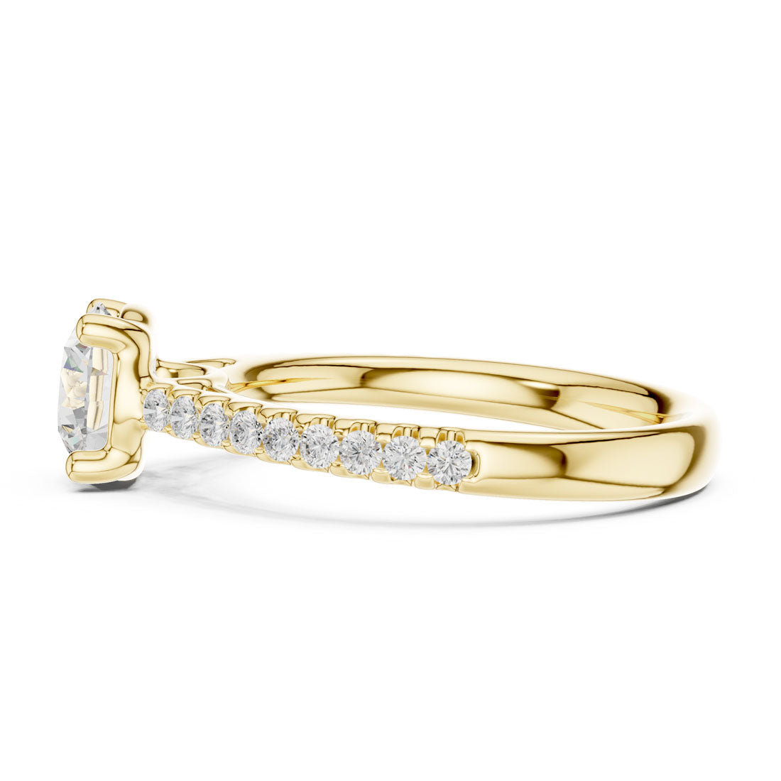 1.29 Ct. Round Diamond Solitaire with Pave Accented Band (DDLR-631) 4