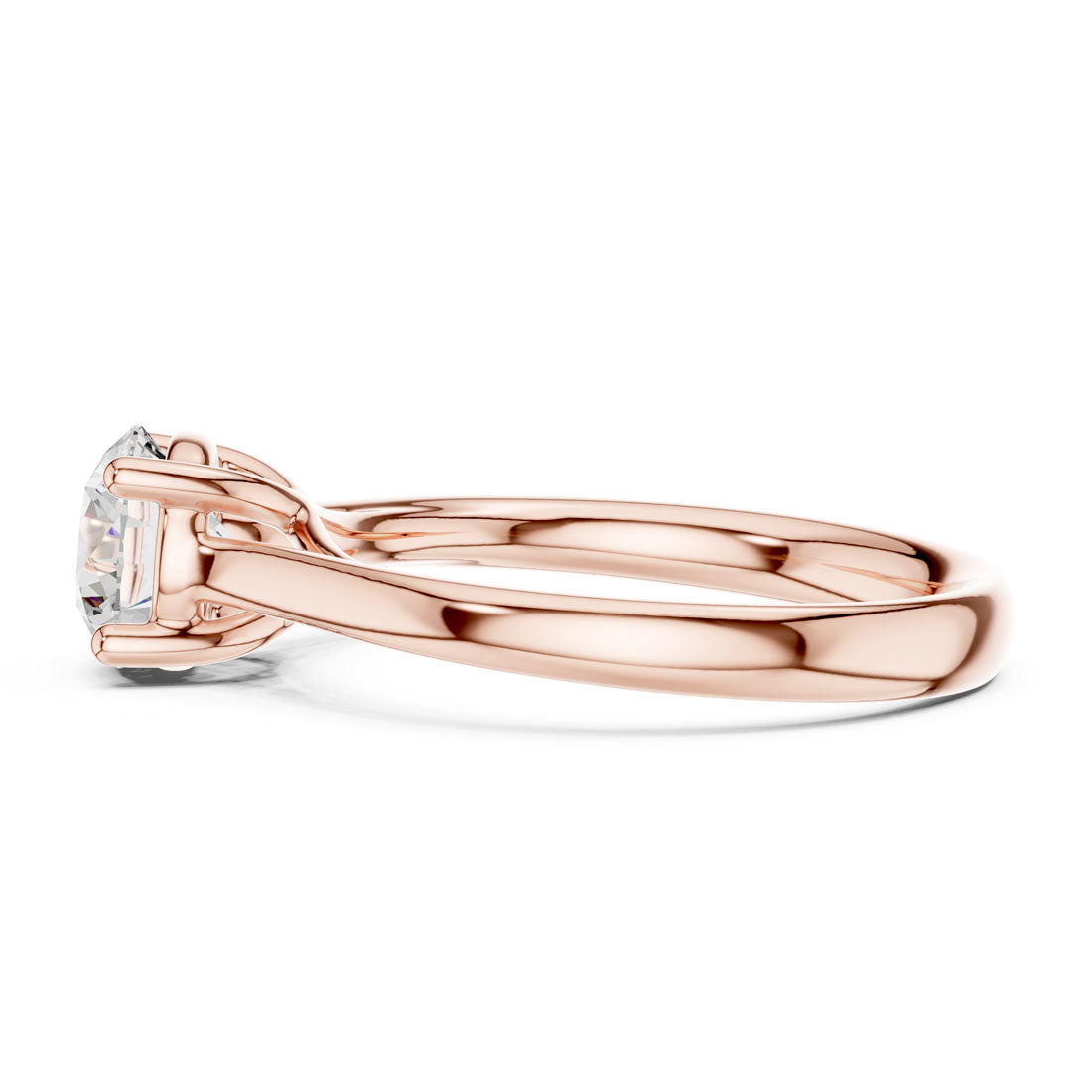 1.10 Ct. Round Diamond Solitaire with Sculpted Tapered Band (DDLR-633) 12