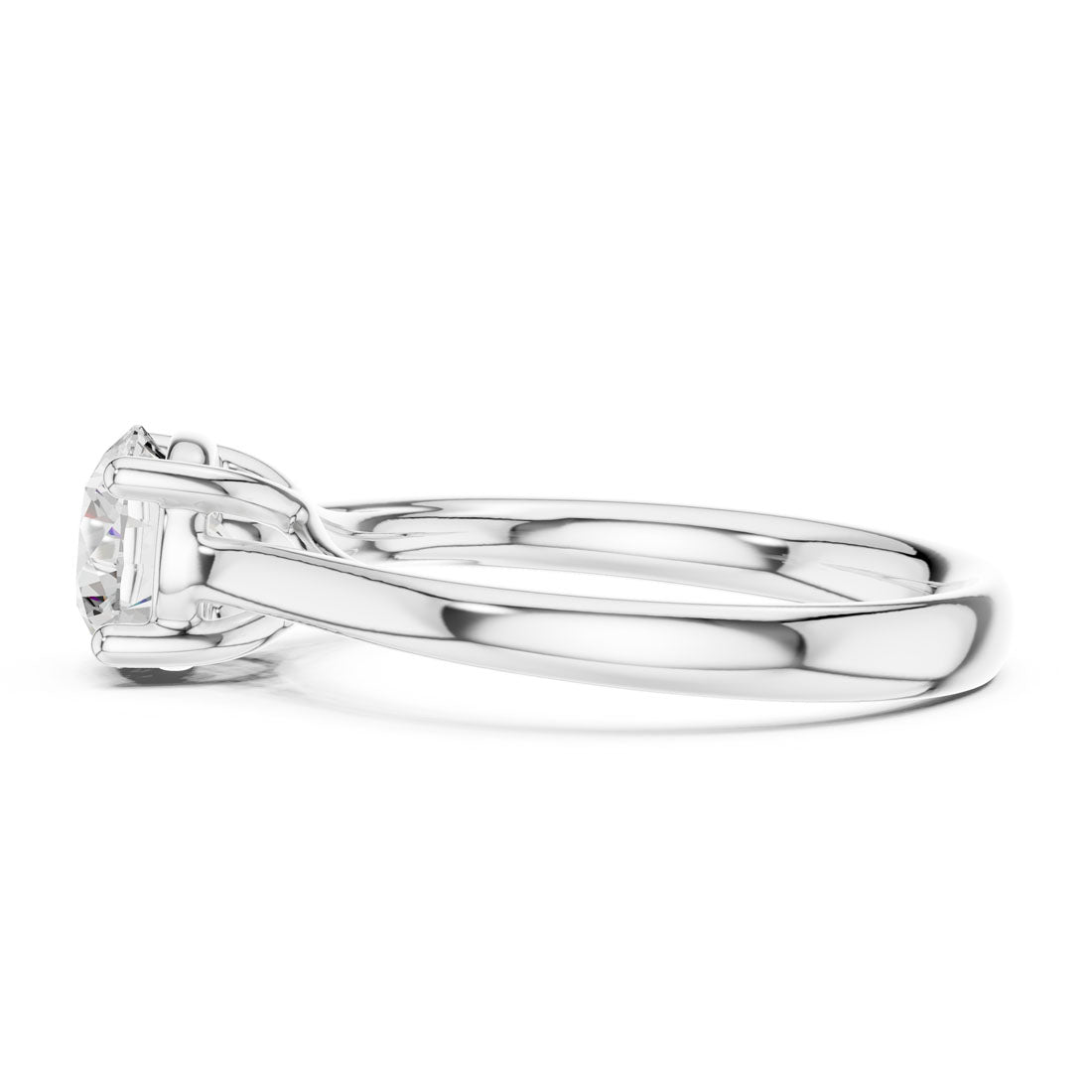 1.10 Ct. Round Diamond Solitaire with Sculpted Tapered Band (DDLR-633) 11