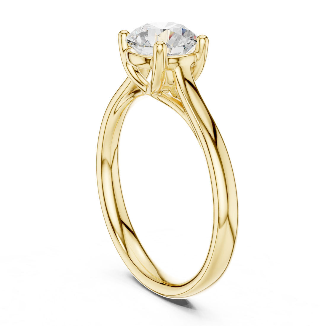 1.10 Ct. Round Diamond Solitaire with Sculpted Tapered Band (DDLR-633) 3