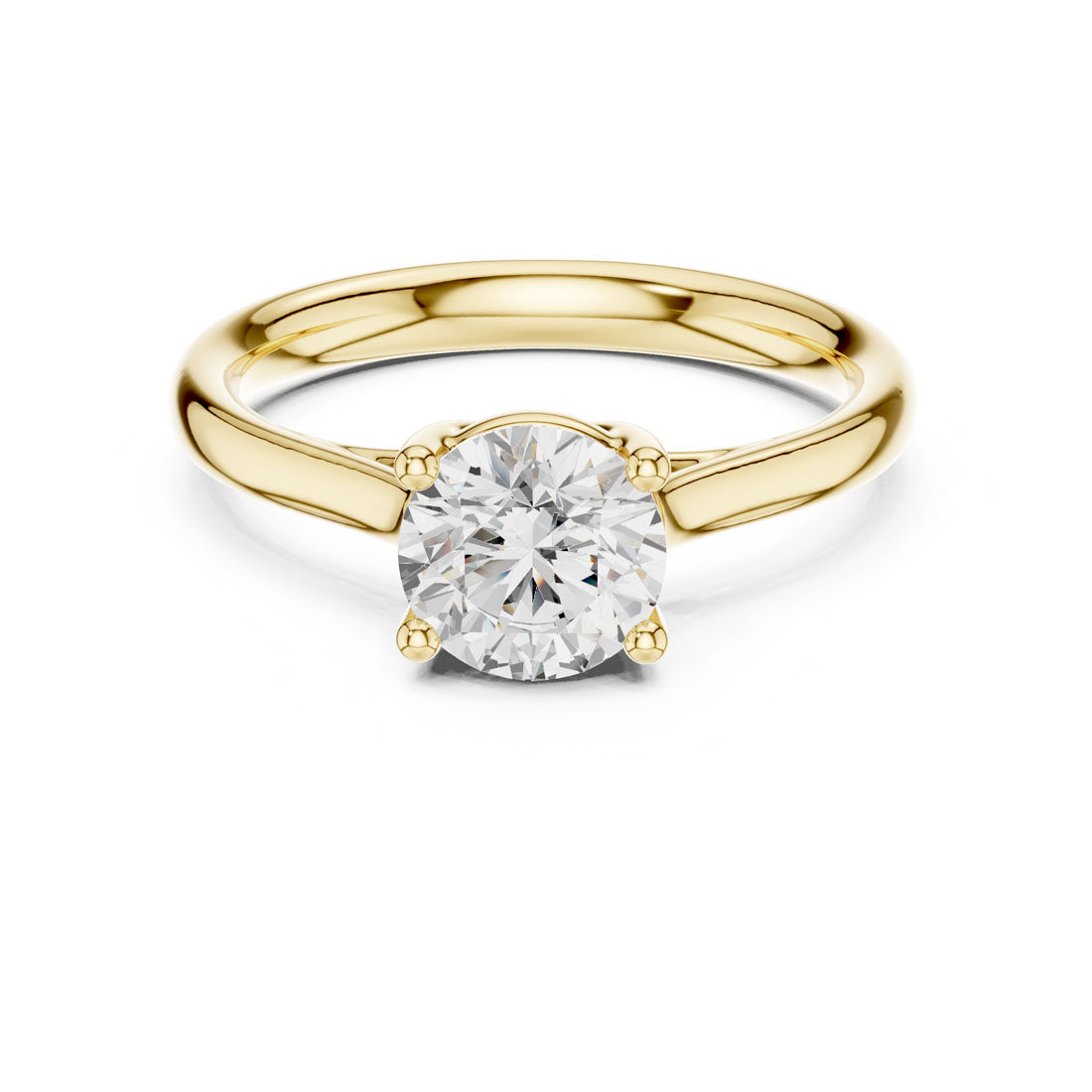 1.10 Ct. Round Diamond Solitaire with Sculpted Tapered Band (DDLR-633) 5