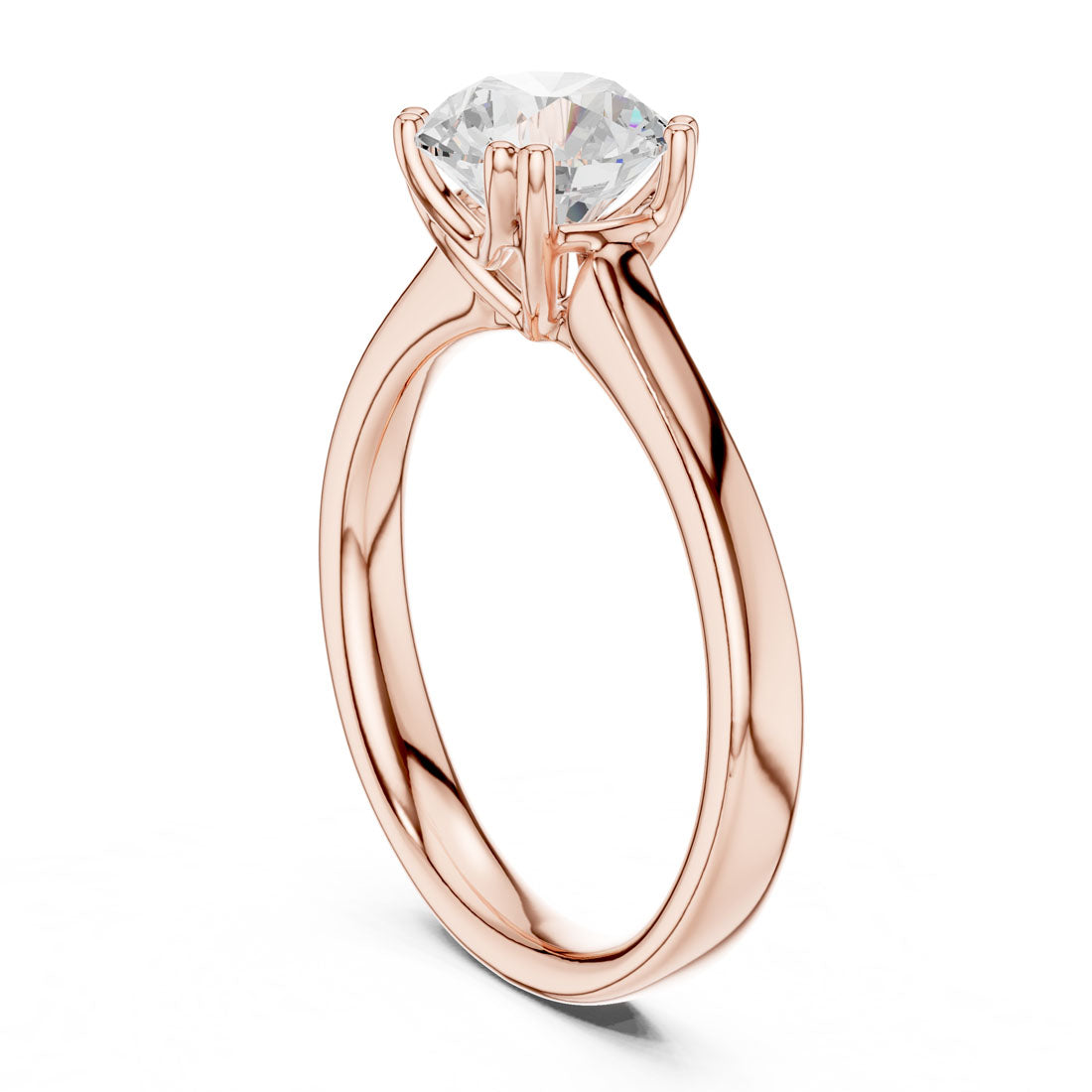 1.10 Ct. Round Cut Diamond Solitaire with Double Prong Setting (DDLR-639) 9