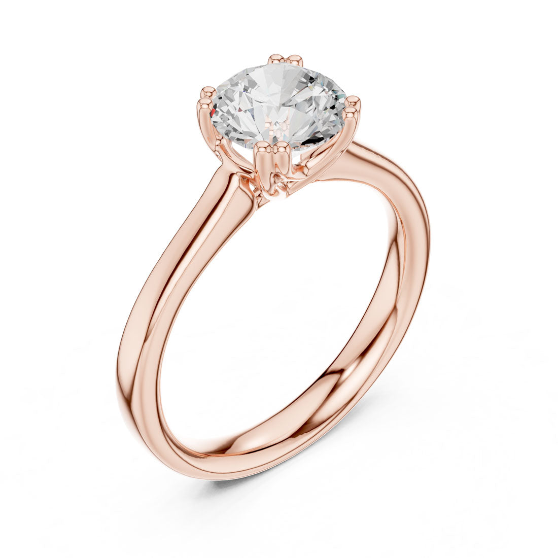 1.10 Ct. Round Cut Diamond Solitaire with Double Prong Setting (DDLR-639) 6