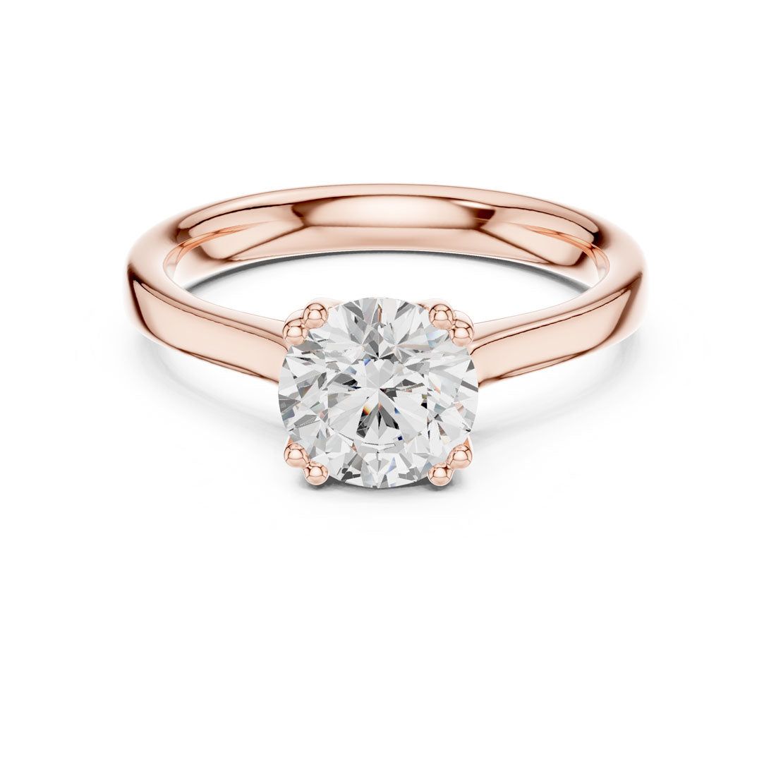 1.10 Ct. Round Cut Diamond Solitaire with Double Prong Setting (DDLR-639) 7