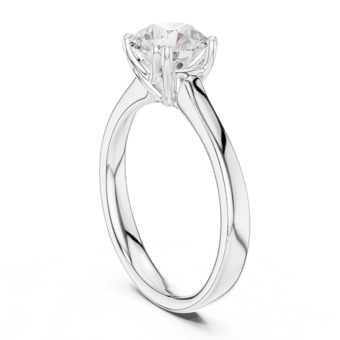 1.10 Ct. Round Cut Diamond Solitaire with Double Prong Setting (DDLR-639) 10
