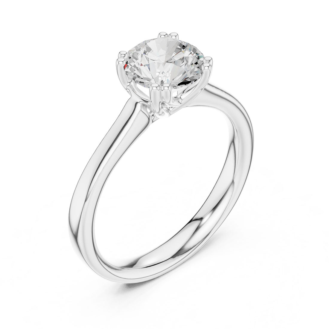 1.10 Ct. Round Cut Diamond Solitaire with Double Prong Setting (DDLR-639) 8