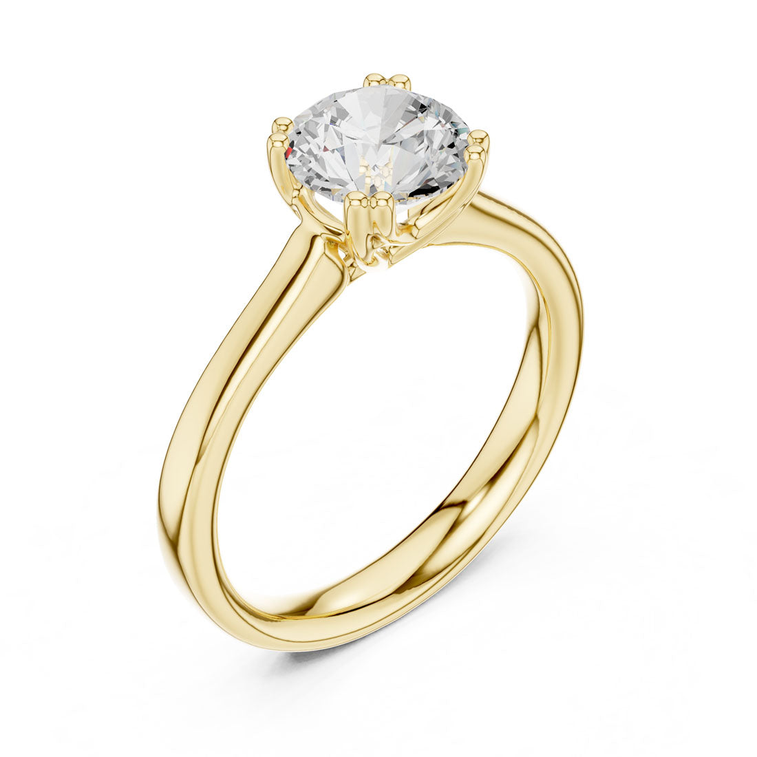 1.10 Ct. Round Cut Diamond Solitaire with Double Prong Setting (DDLR-639)