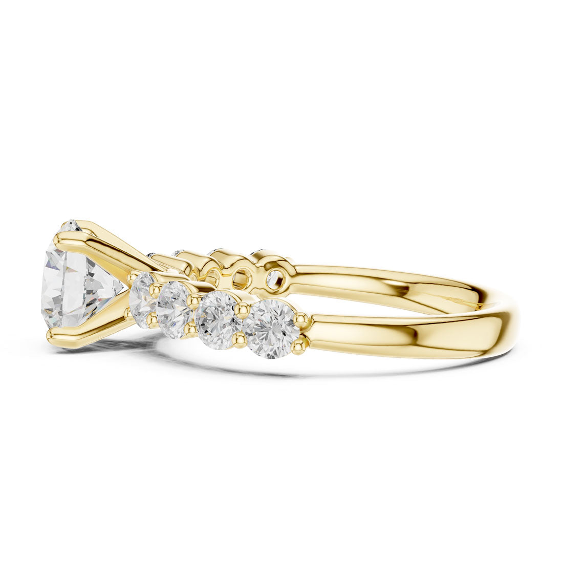 2.13 Ct. Round Cut Diamond Solitaire with Diamond Set Band (DDLR-642) 4