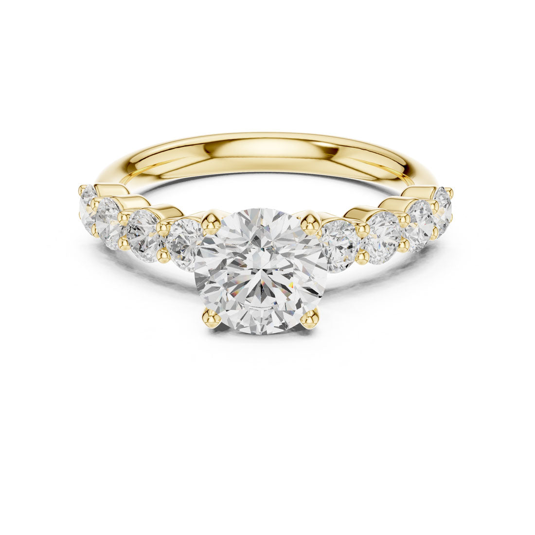 2.13 Ct. Round Cut Diamond Solitaire with Diamond Set Band (DDLR-642) 5