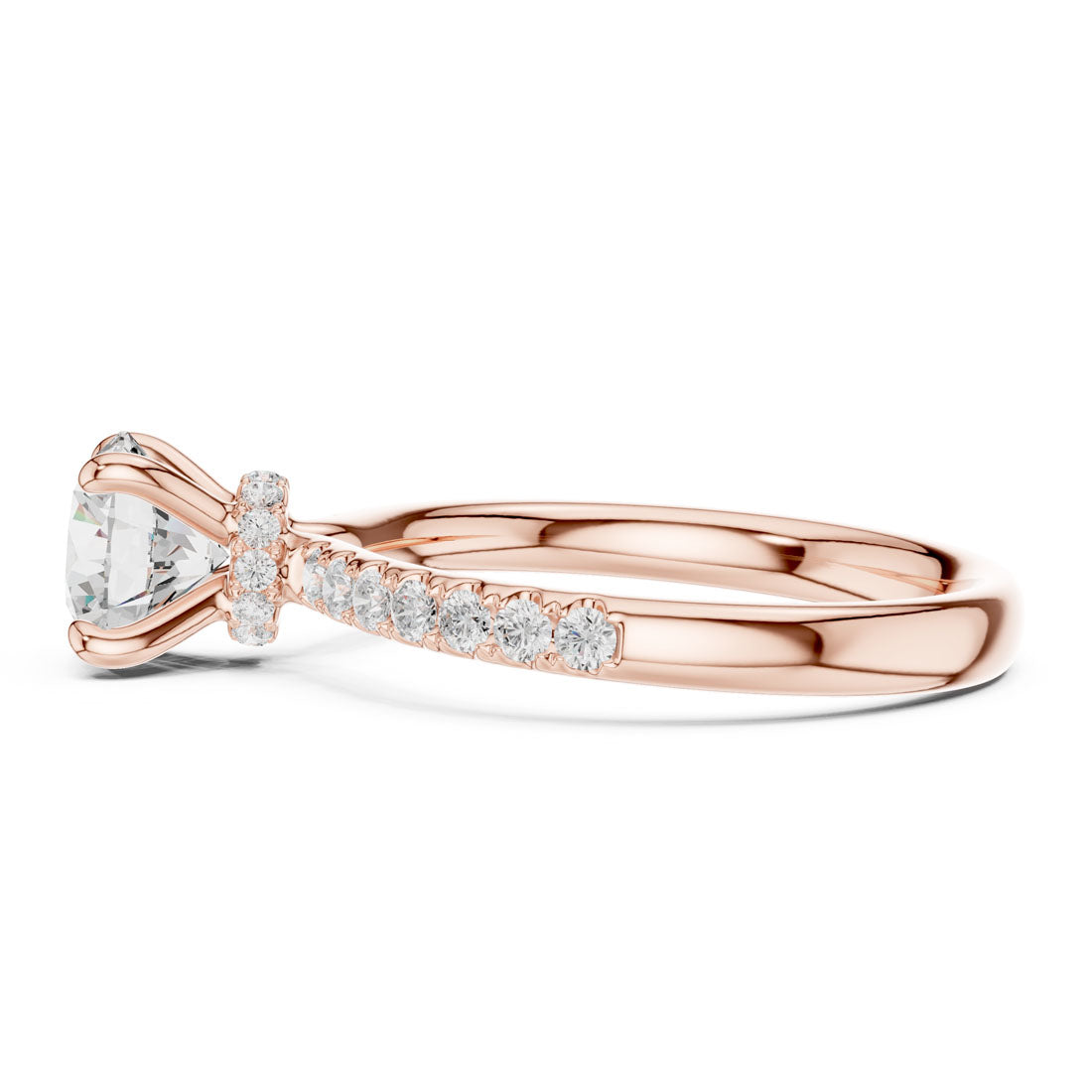 1.34 Ct. Round Diamond Solitaire with Diamond Set Band (DDLR-643) 12