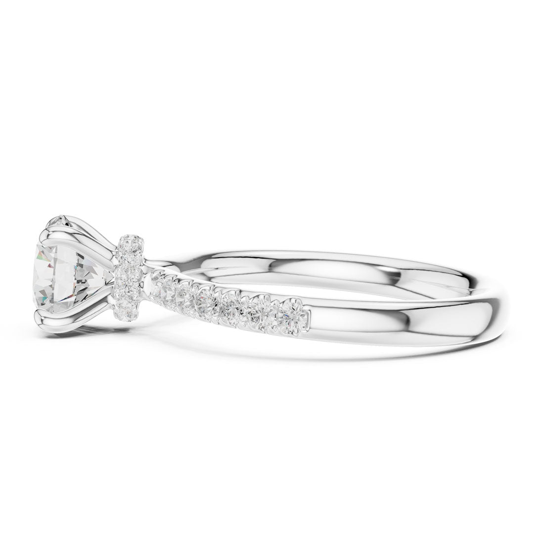 1.34 Ct. Round Diamond Solitaire with Diamond Set Band (DDLR-643) 11