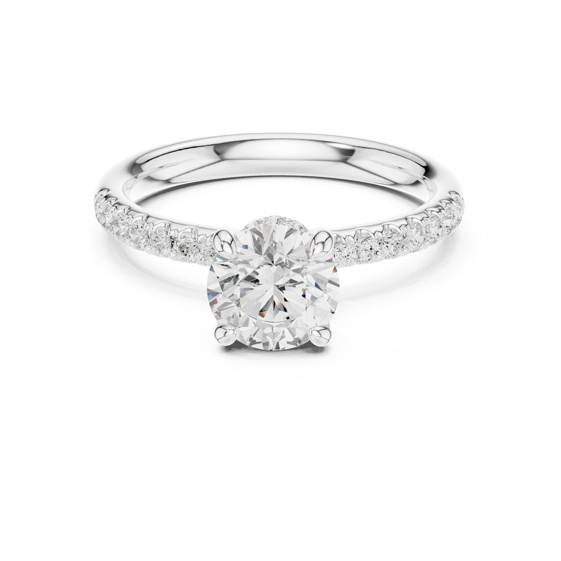 1.34 Ct. Round Diamond Solitaire with Diamond Set Band (DDLR-643)