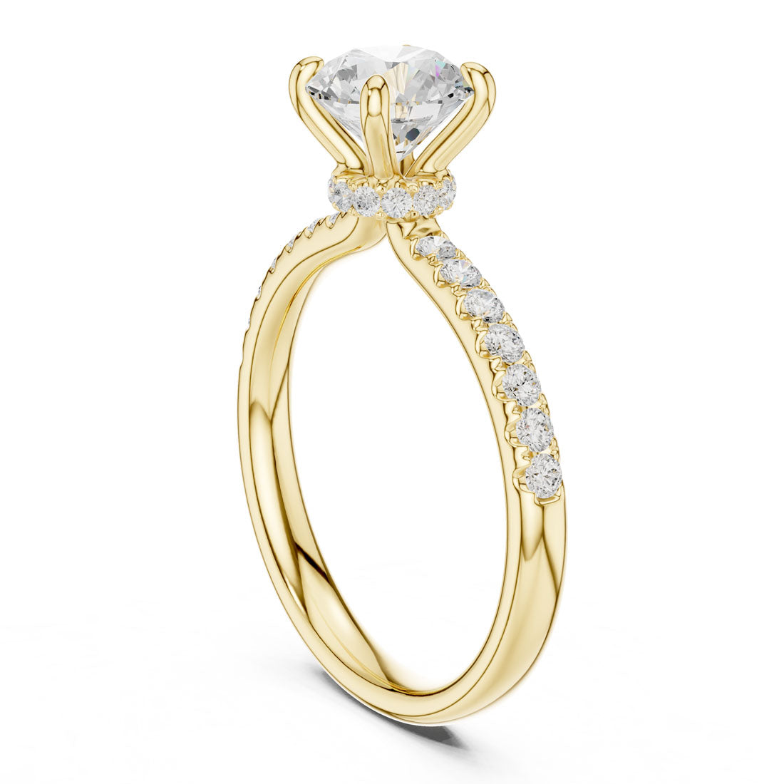 1.34 Ct. Round Diamond Solitaire with Diamond Set Band (DDLR-643) 3