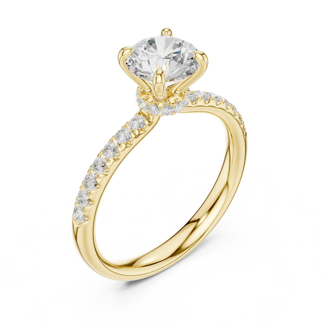 1.34 Ct. Round Diamond Solitaire with Diamond Set Band (DDLR-643)