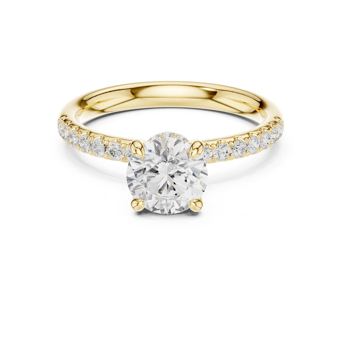 1.34 Ct. Round Diamond Solitaire with Diamond Set Band (DDLR-643) 5