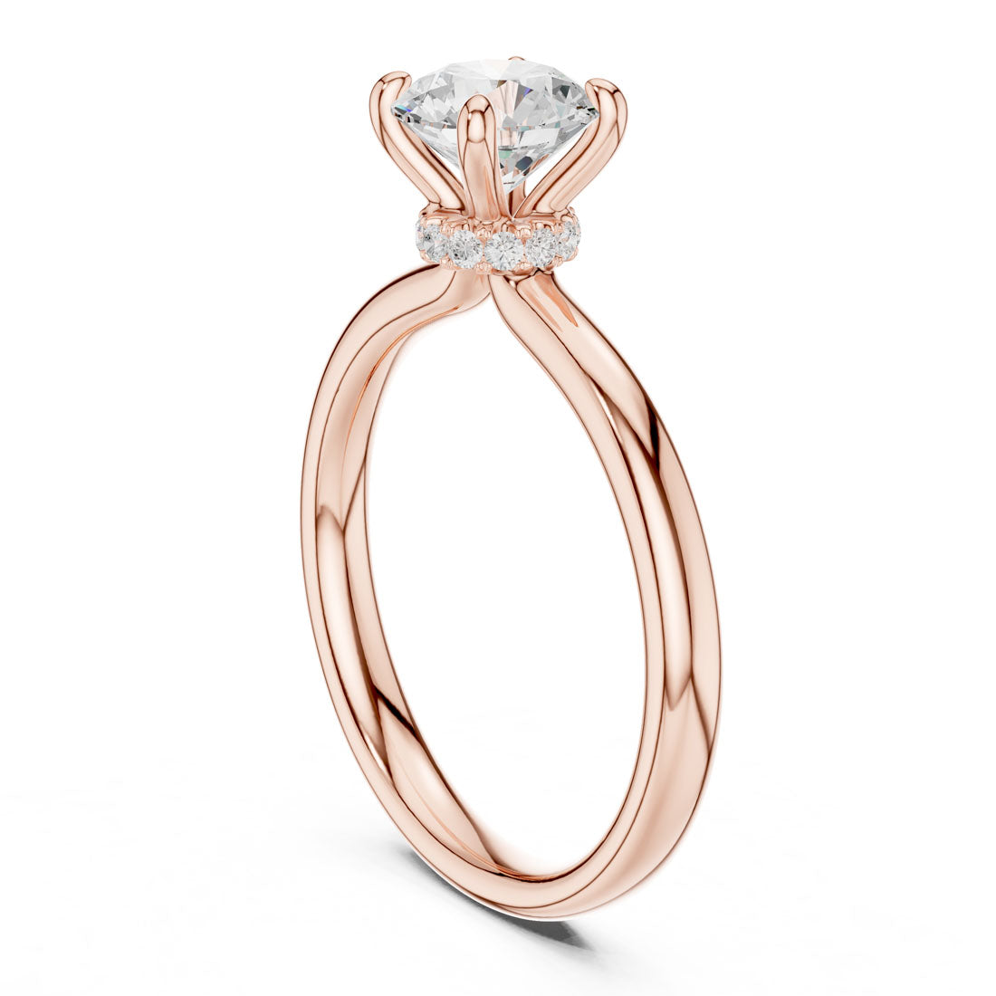1.05 Ct. Round Diamond Solitaire with Classic Six-Prong Setting (DDLR-644) 10