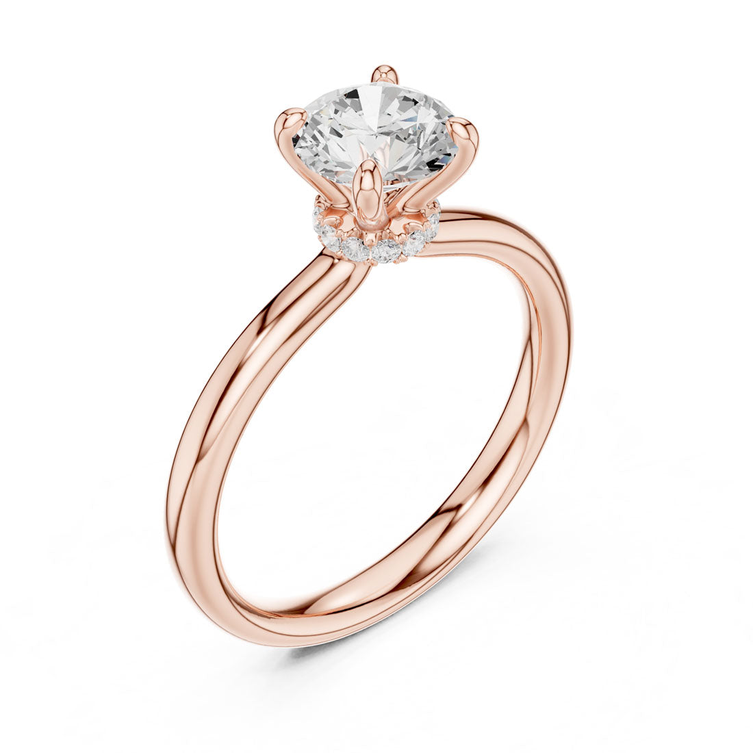 1.05 Ct. Round Diamond Solitaire with Classic Six-Prong Setting (DDLR-644) 6