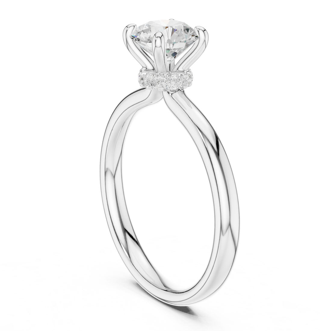 1.05 Ct. Round Diamond Solitaire with Classic Six-Prong Setting (DDLR-644) 9