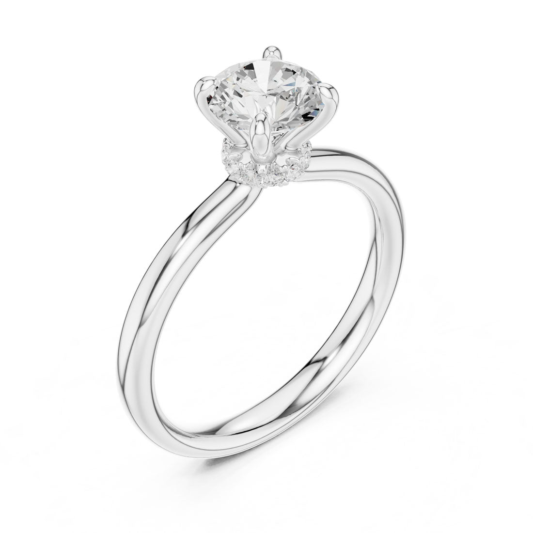1.05 Ct. Round Diamond Solitaire with Classic Six-Prong Setting (DDLR-644) 8