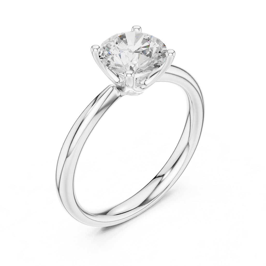 1.44 Ct. Round Diamond Solitaire with Classic Four-Prong Setting (DDLR-645) 8