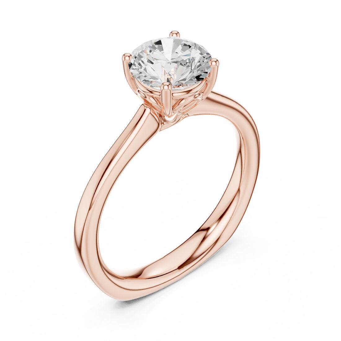 1.25 Ct. Round Diamond Solitaire with Cathedral Band (DDLR-650) 6