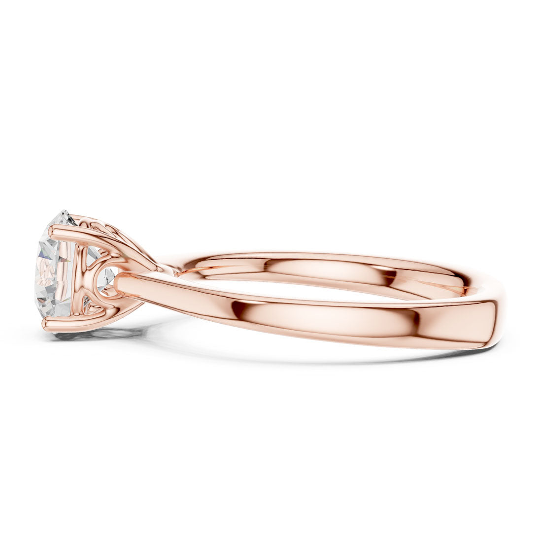 1.25 Ct. Round Diamond Solitaire with Cathedral Band (DDLR-650) 12