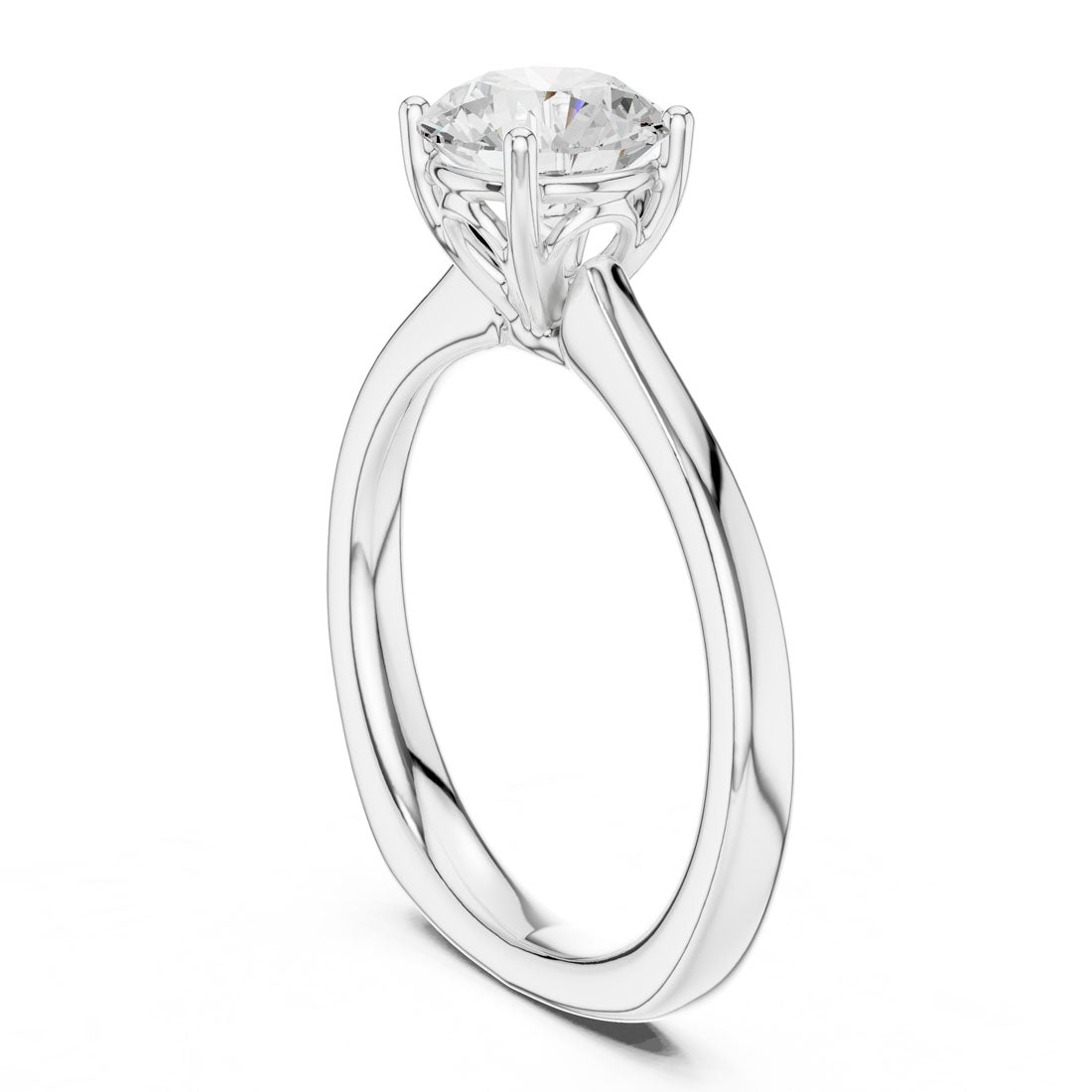 1.25 Ct. Round Diamond Solitaire with Cathedral Band (DDLR-650) 8