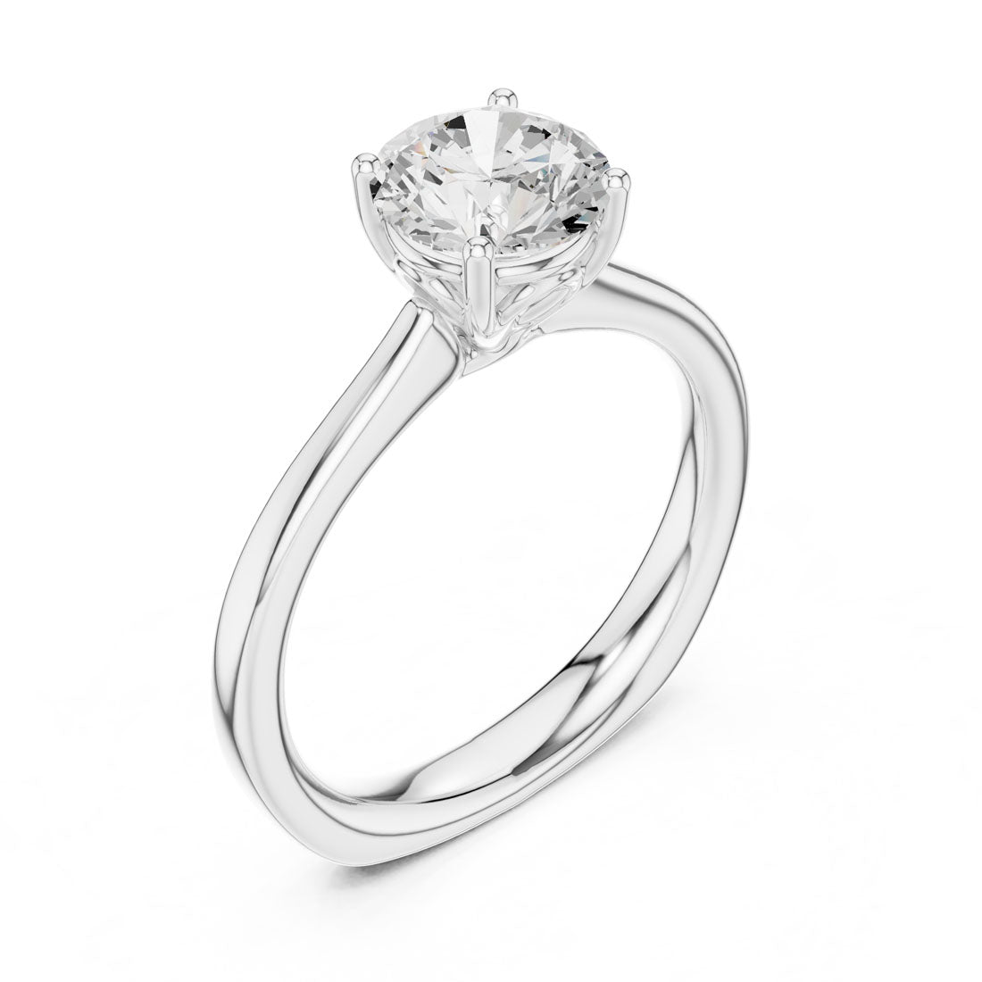 1.25 Ct. Round Diamond Solitaire with Cathedral Band (DDLR-650) 10