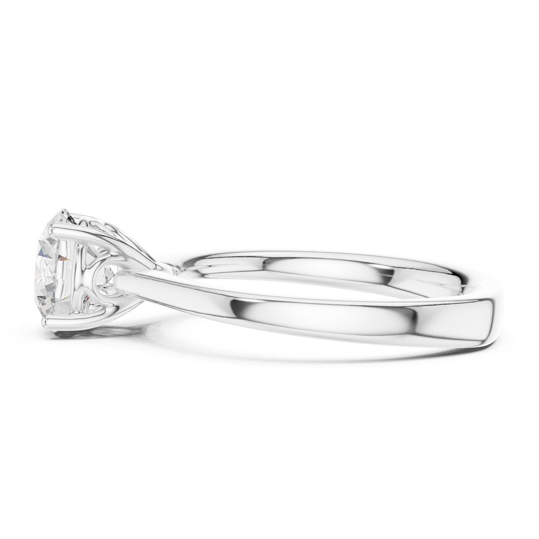1.25 Ct. Round Diamond Solitaire with Cathedral Band (DDLR-650) 11