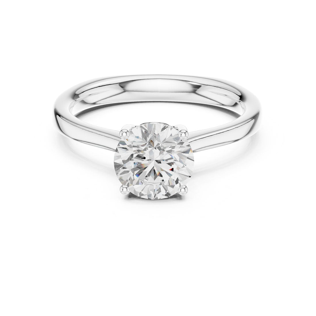 1.25 Ct. Round Diamond Solitaire with Cathedral Band (DDLR-650)