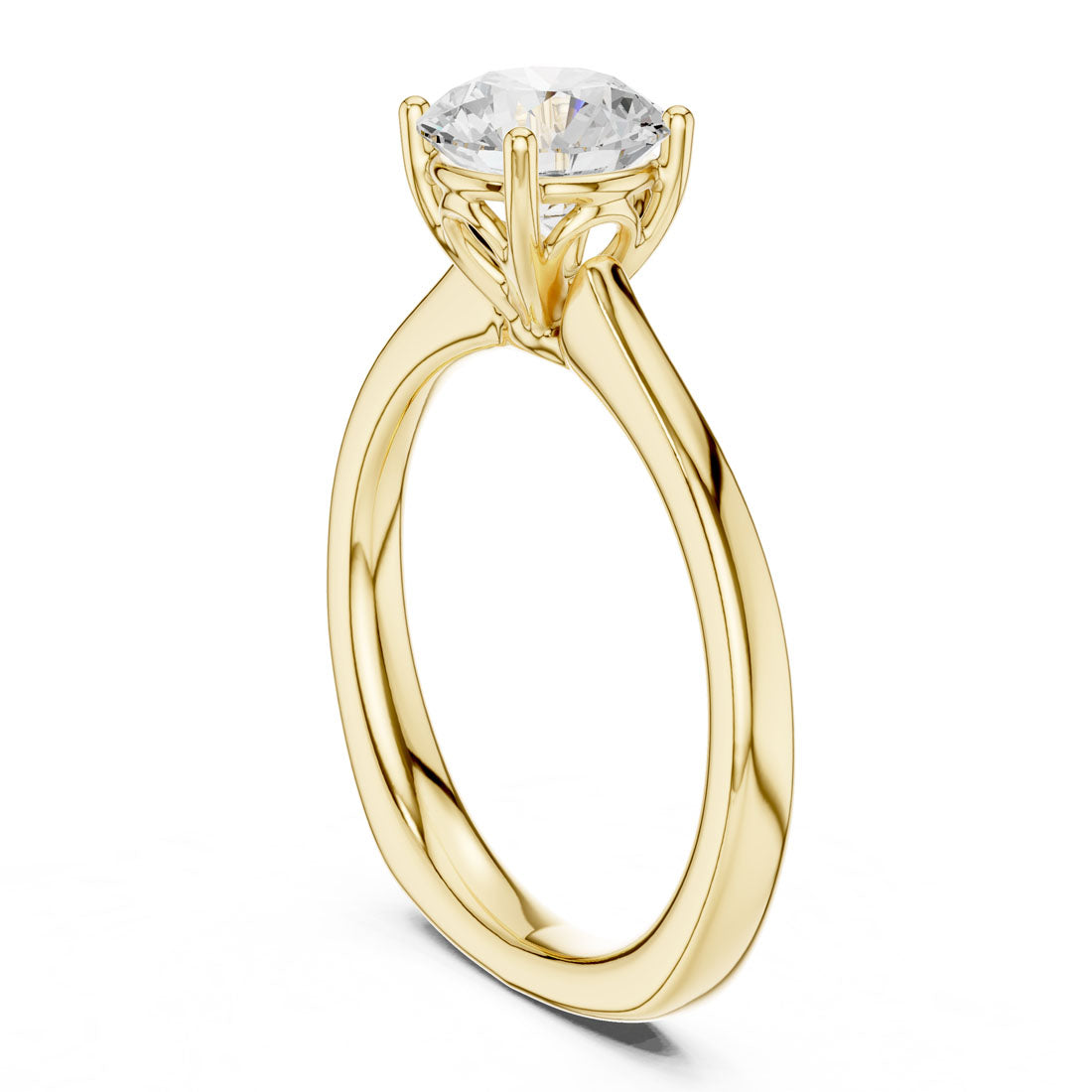 1.25 Ct. Round Diamond Solitaire with Cathedral Band (DDLR-650) 3