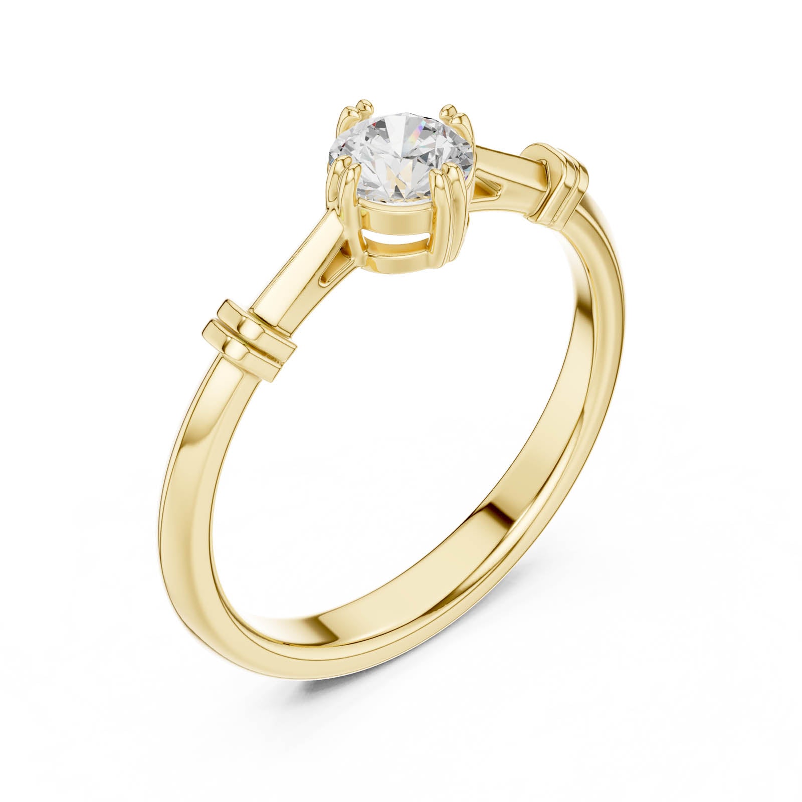 .35 Ct. Round Diamond Solitaire Ring with Sculpted Knot Detail (DDLR-796) 10