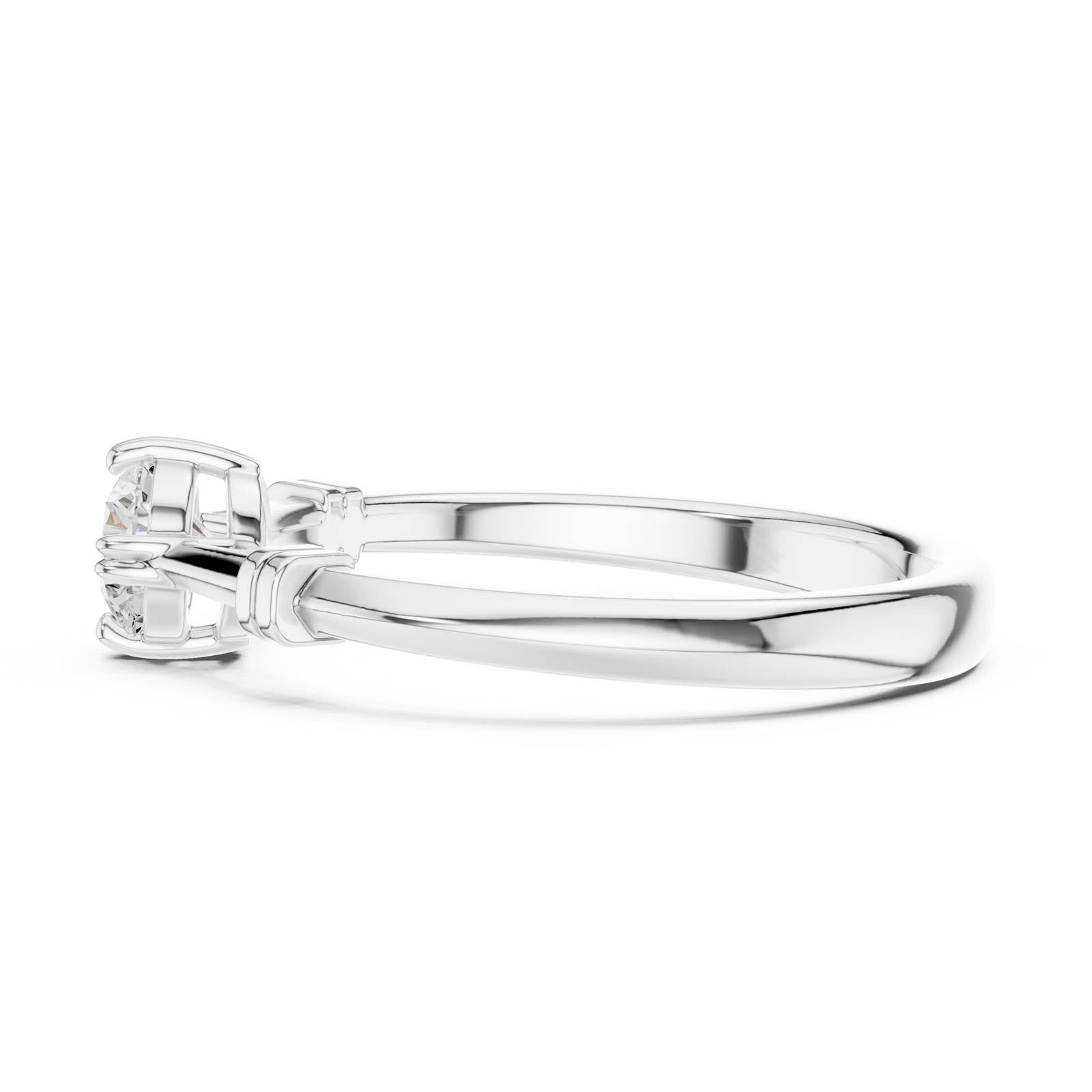 .35 Ct. Round Diamond Solitaire Ring with Sculpted Knot Detail (DDLR-796) 3