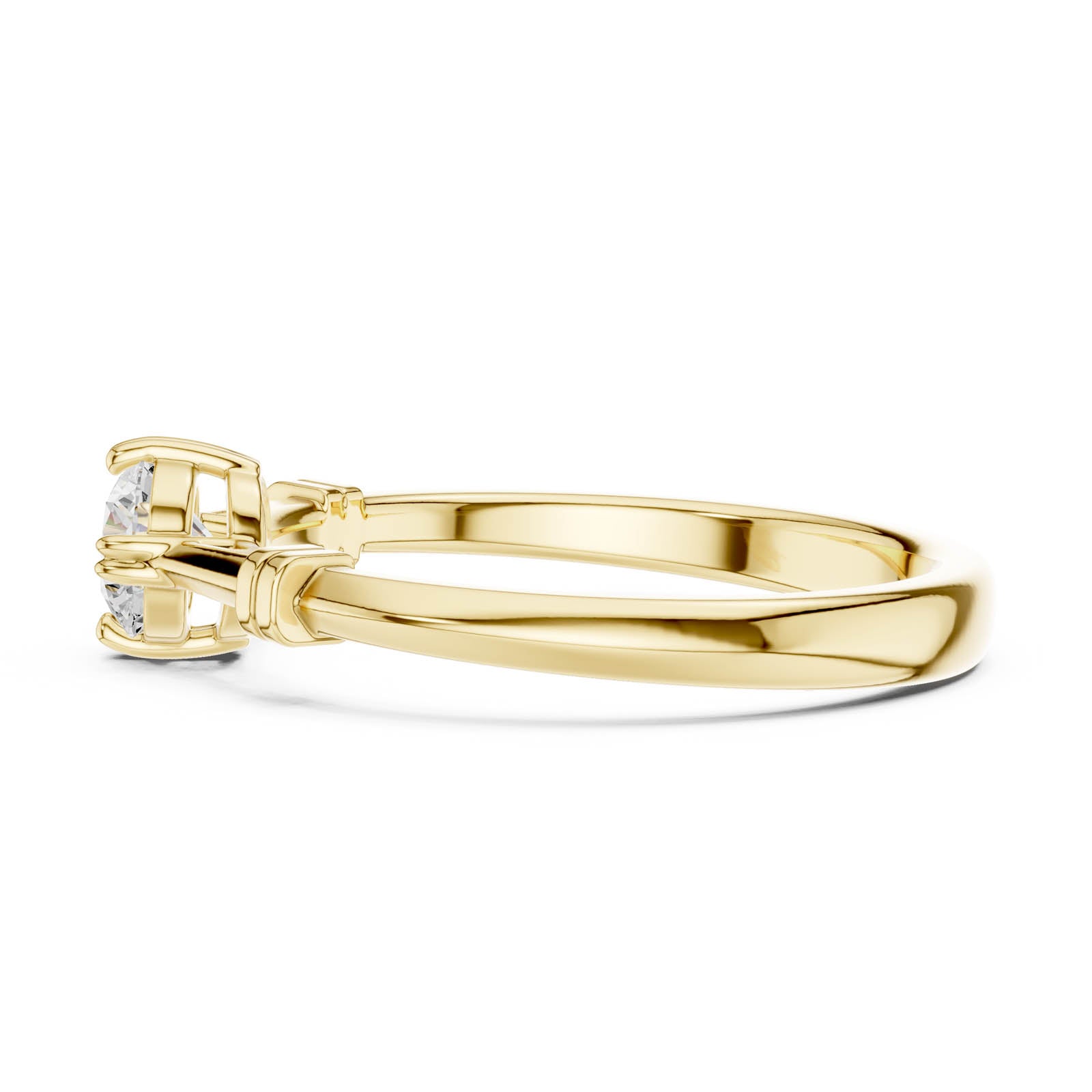.35 Ct. Round Diamond Solitaire Ring with Sculpted Knot Detail (DDLR-796) 4