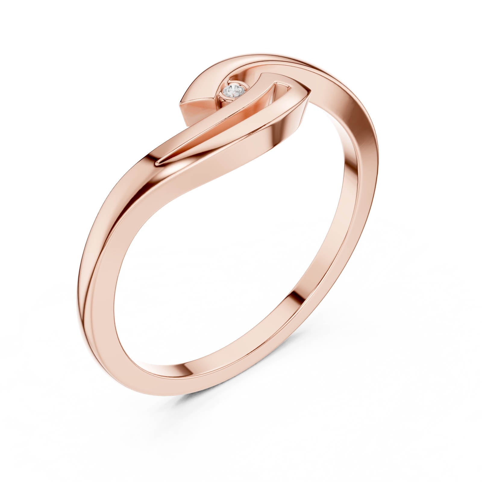 .01 Ct. Round Diamond Accent Bypass Ring (DDLR-811) 10