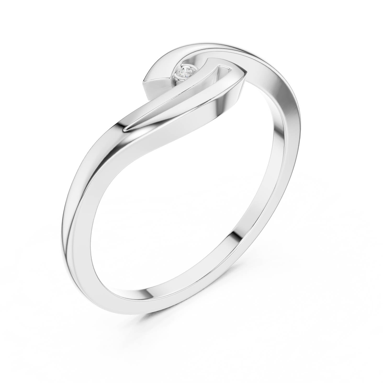 .01 Ct. Round Diamond Accent Bypass Ring (DDLR-811) 6