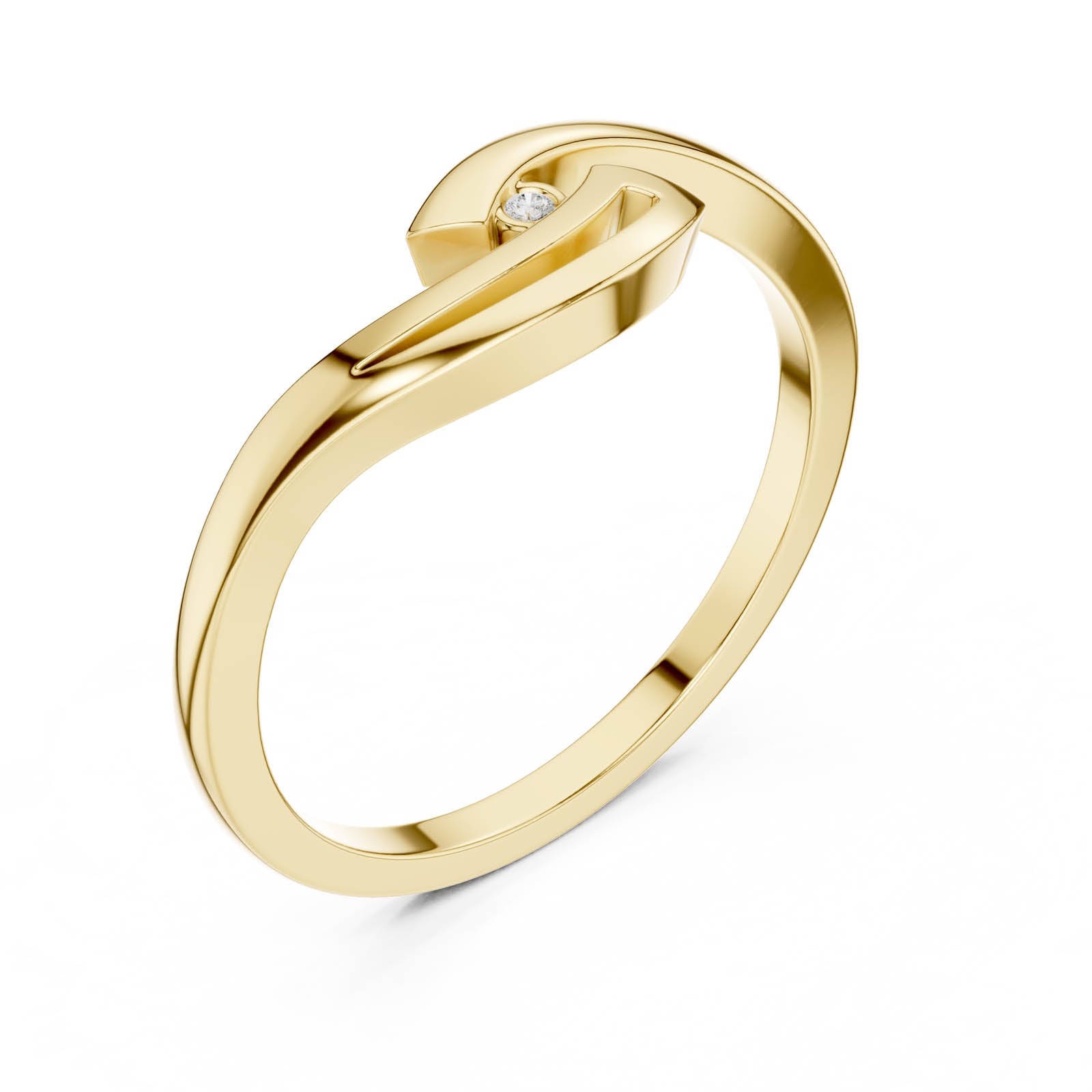 .01 Ct. Round Diamond Accent Bypass Ring (DDLR-811) 3