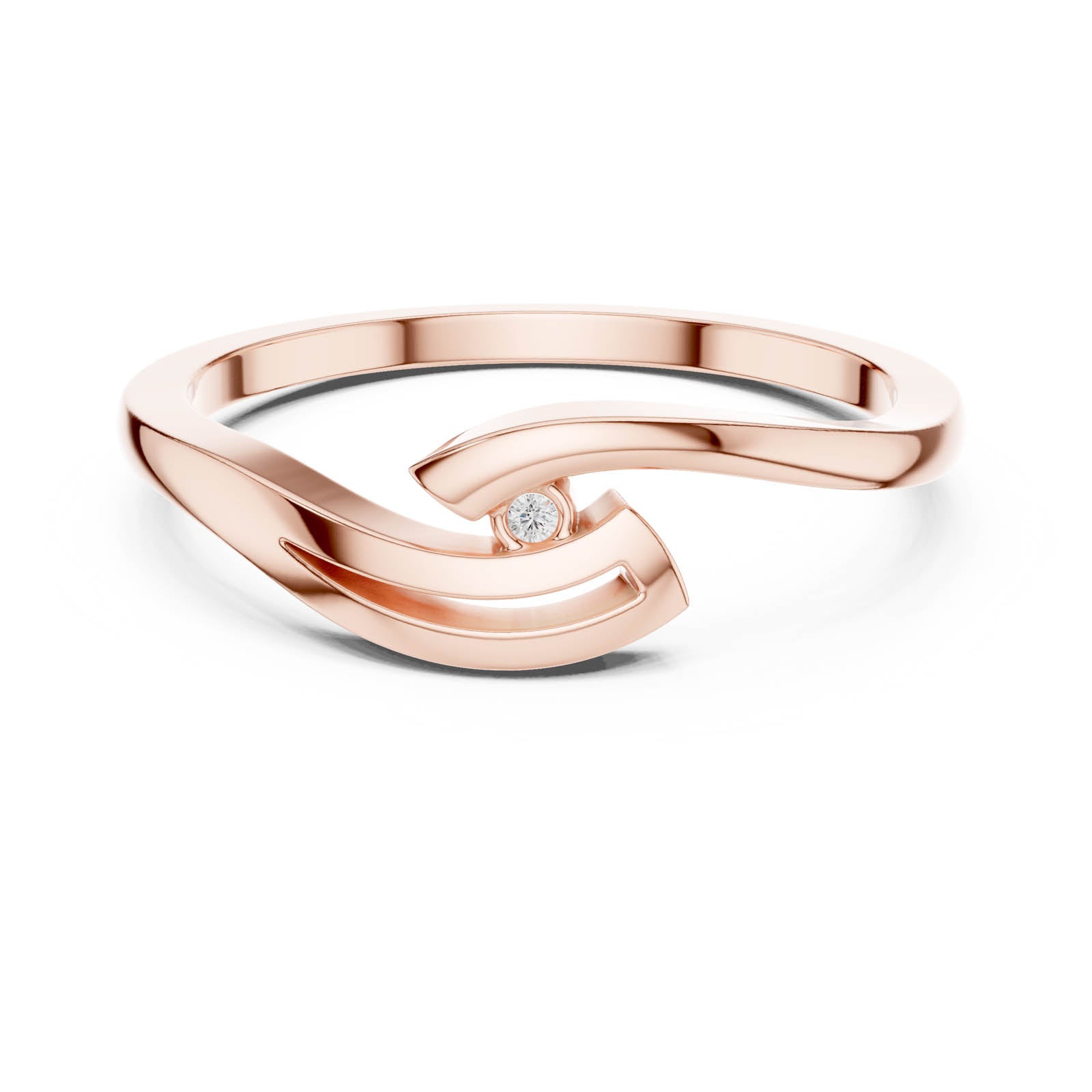 .01 Ct. Round Diamond Accent Bypass Ring (DDLR-811) 8