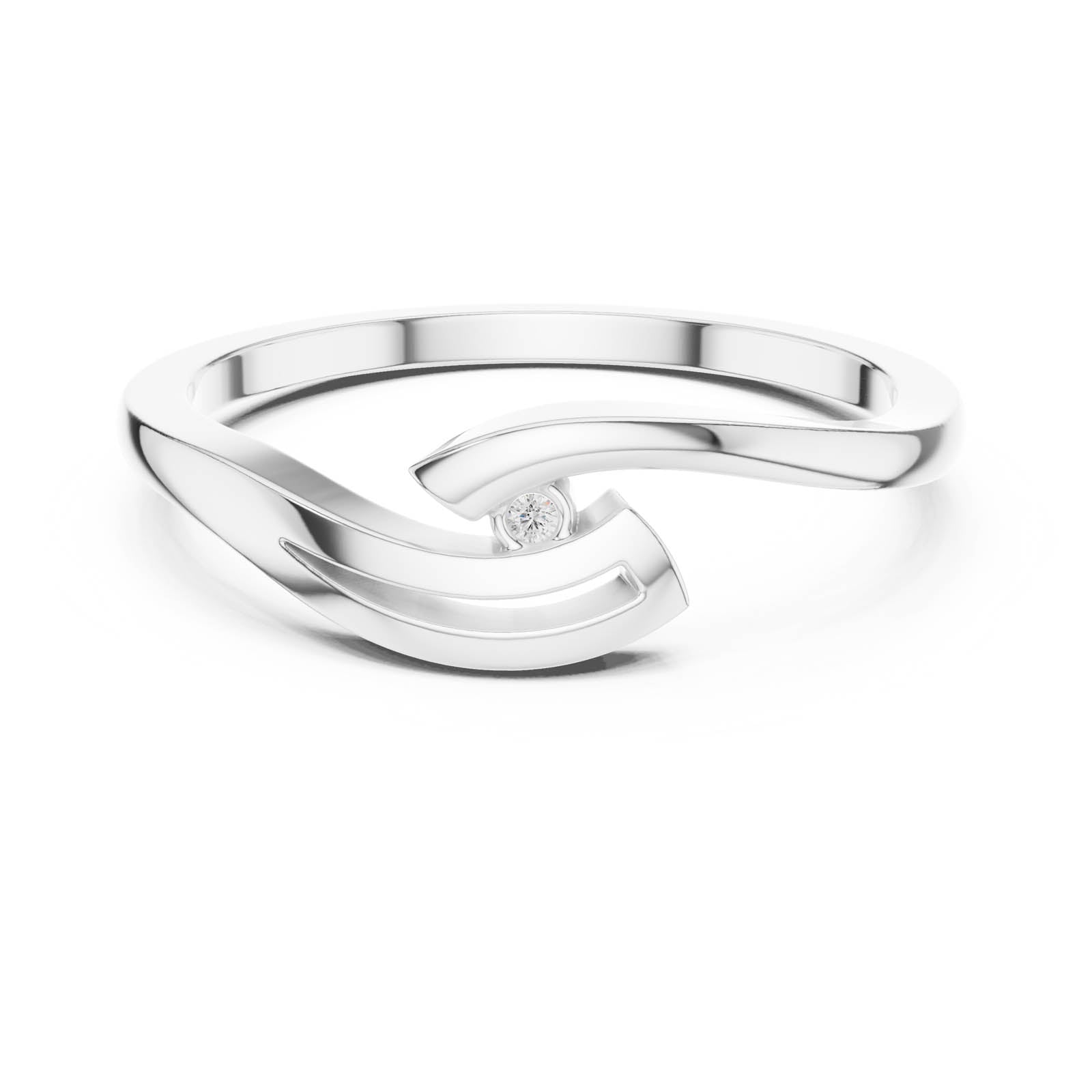 .01 Ct. Round Diamond Accent Bypass Ring (DDLR-811)
