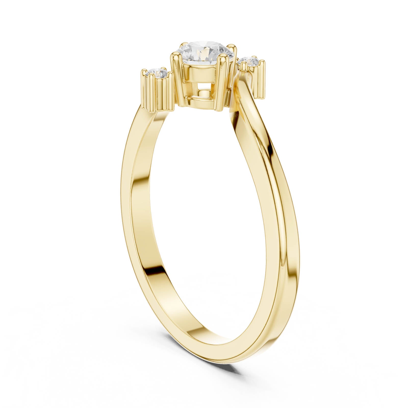 .29 Ct. Round Diamond Bypass Ring with Accent Stones (DDLR-831)