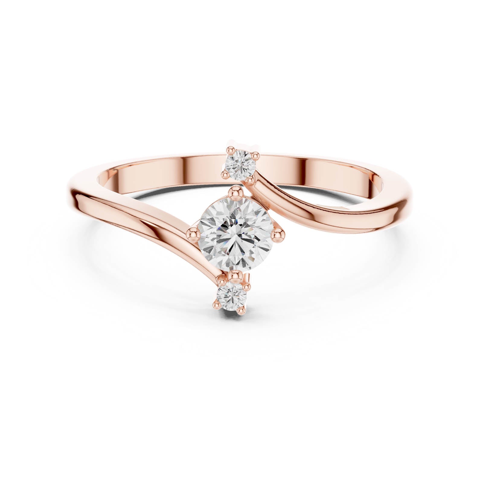 .29 Ct. Round Diamond Bypass Ring with Accent Stones (DDLR-831) 5