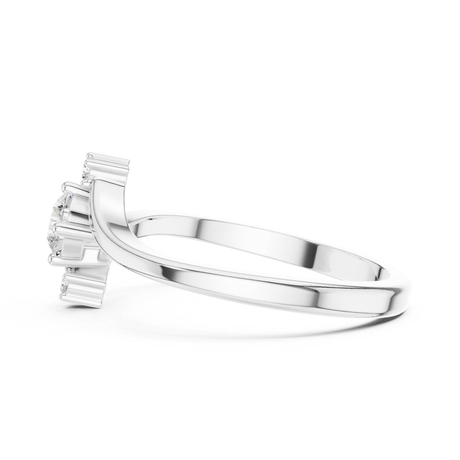 .29 Ct. Round Diamond Bypass Ring with Accent Stones (DDLR-831) 6