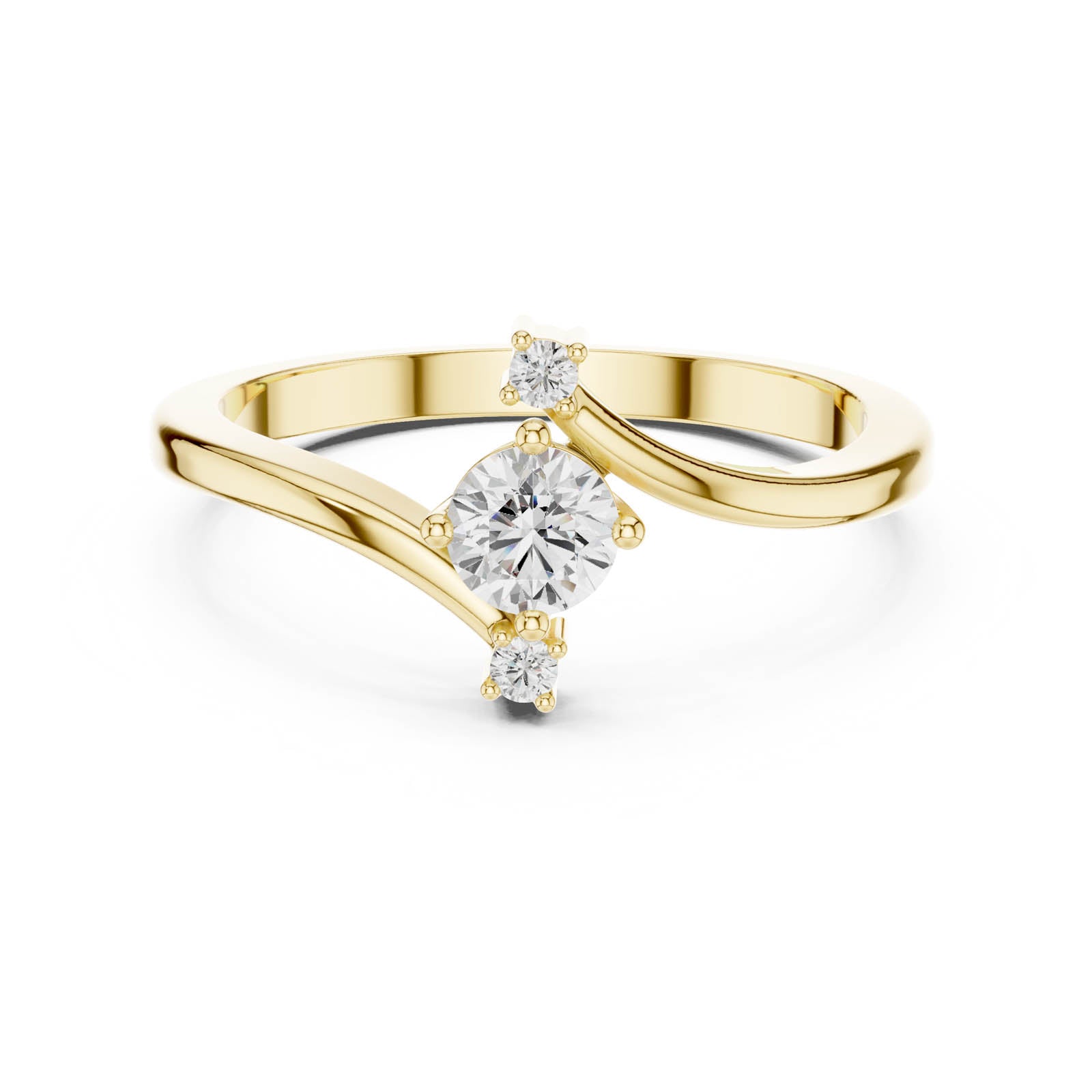 .29 Ct. Round Diamond Bypass Ring with Accent Stones (DDLR-831) 7