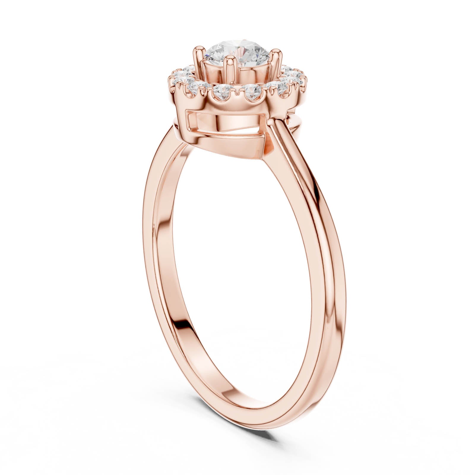 .41 Ct. Round Diamond Halo Engagement Ring (DDLR-833) 6