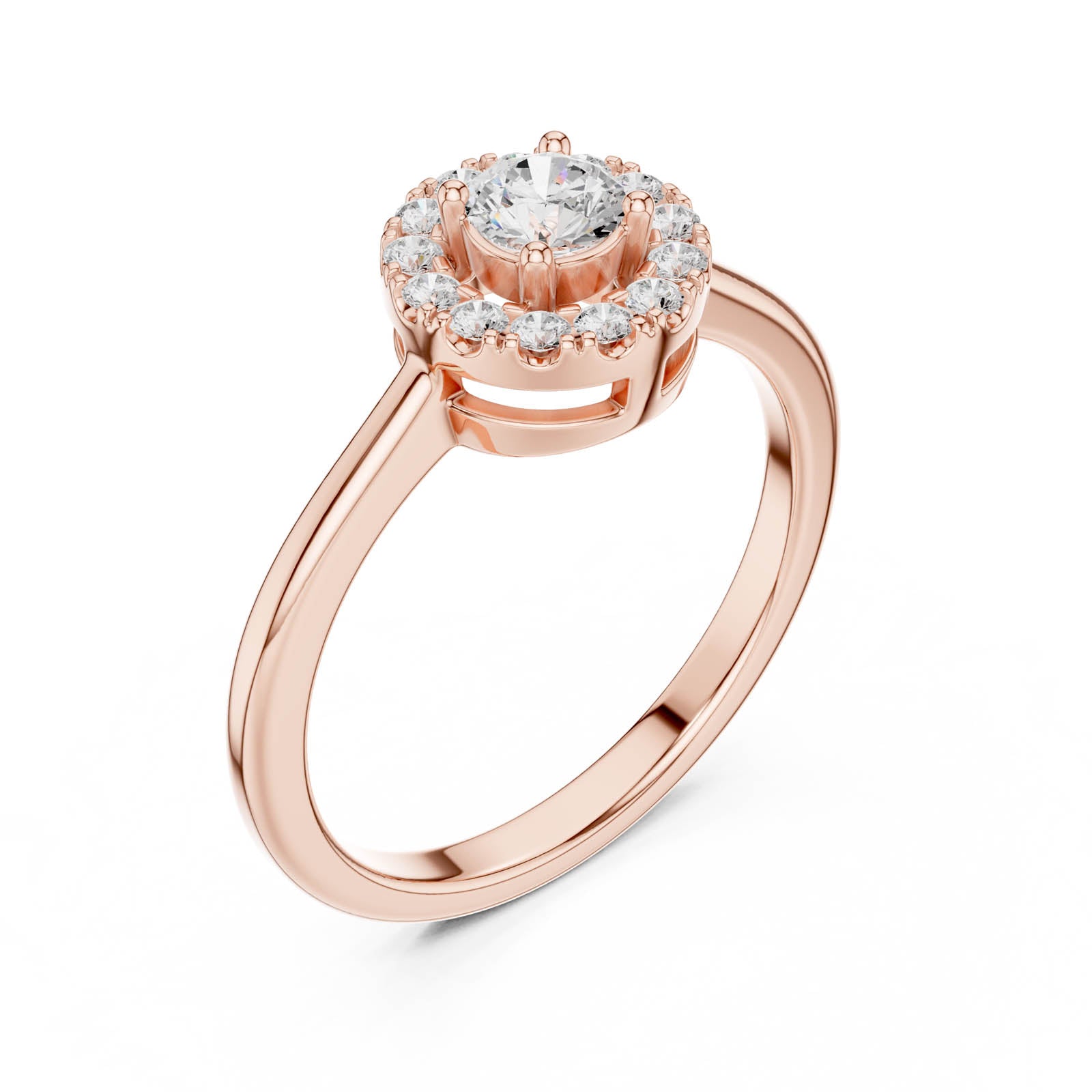 .41 Ct. Round Diamond Halo Engagement Ring (DDLR-833) 9